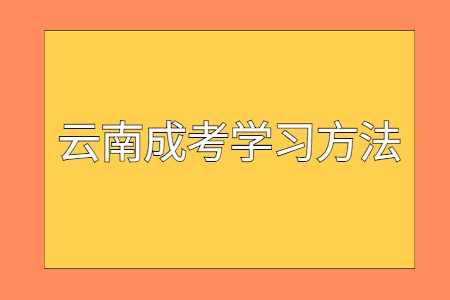 云南成考學(xué)習(xí)方法
