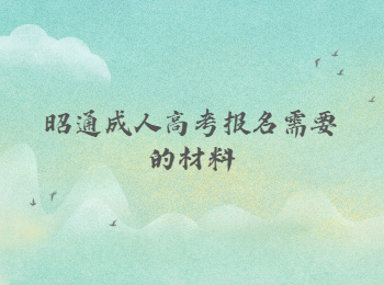 昭通成人高考報(bào)名材料